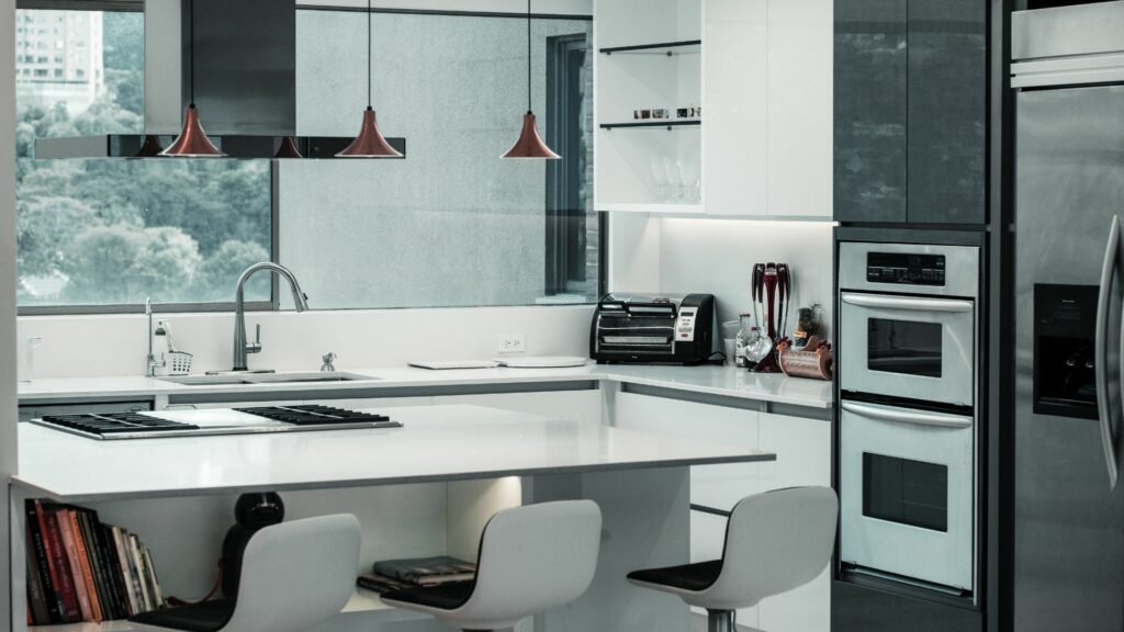 Black and white kitchen