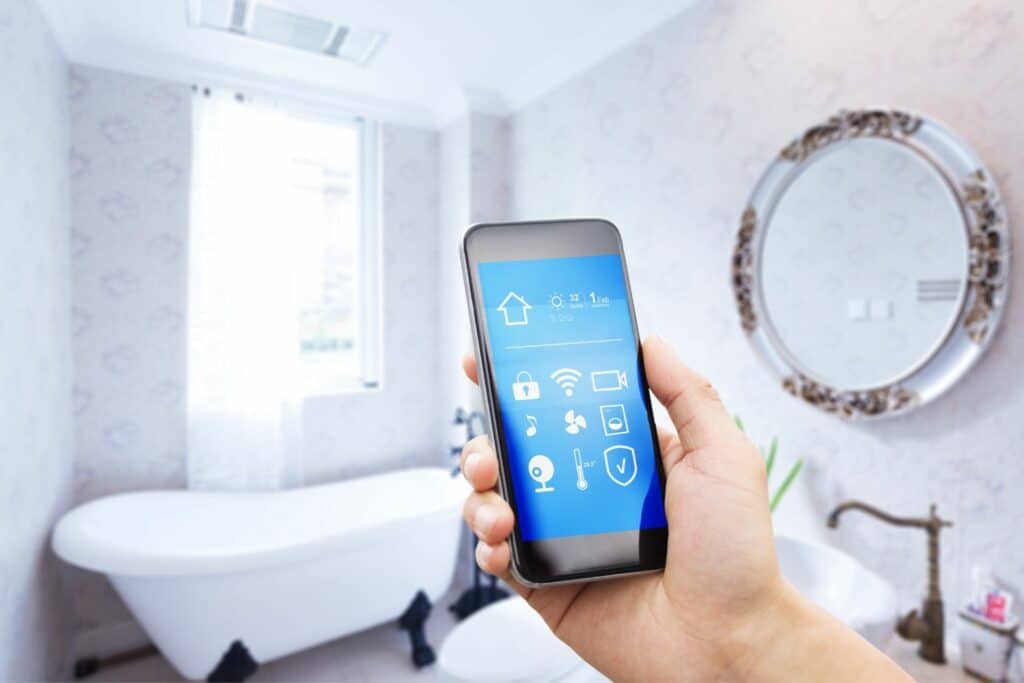 Smart tech in bathroom