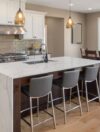 waterfall kitchen island