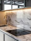 quartz backsplash