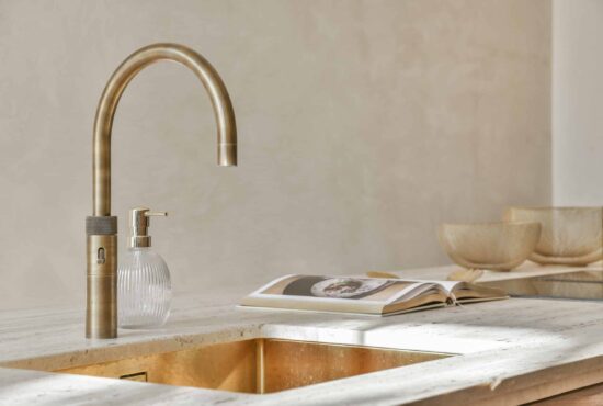 brass kitchen faucet