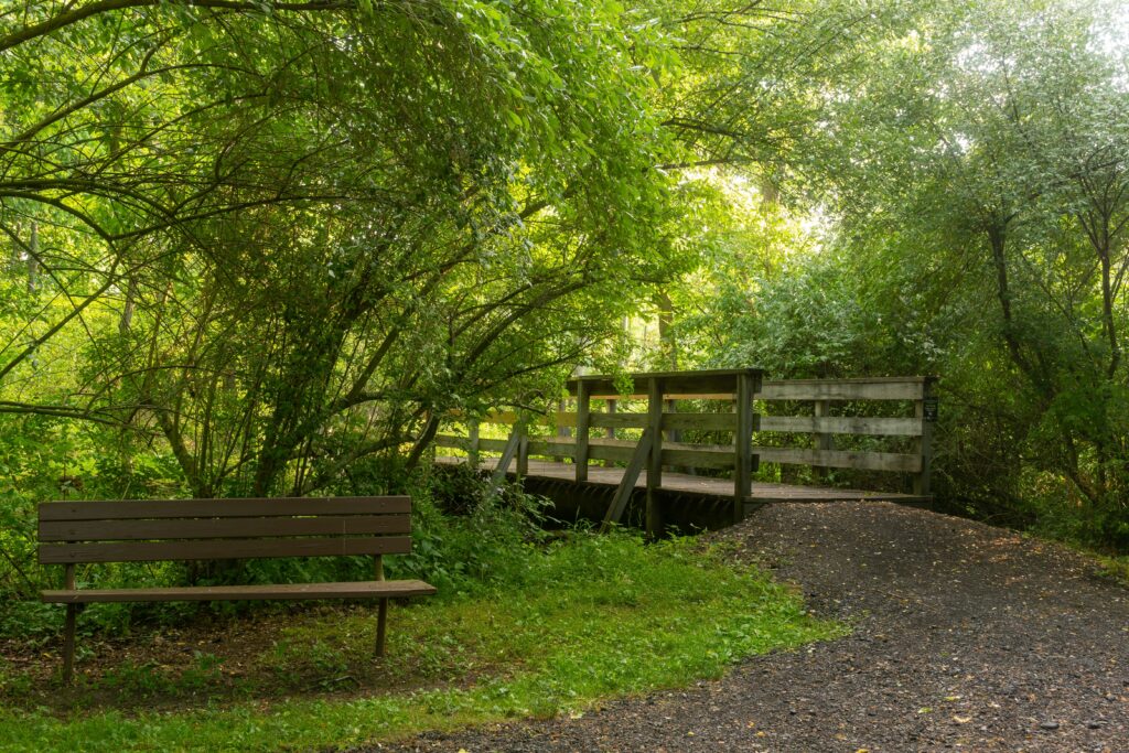 W&OD Trail in Sterling VA for walking and biking